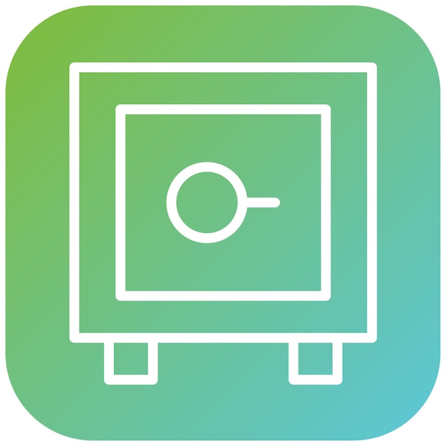 Estilo del icono de la bóveda de diseño vectorial
