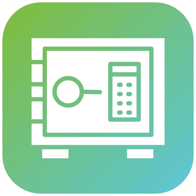 Estilo del icono de la bóveda de diseño vectorial