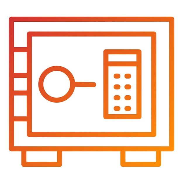 Estilo del icono de la bóveda de diseño vectorial