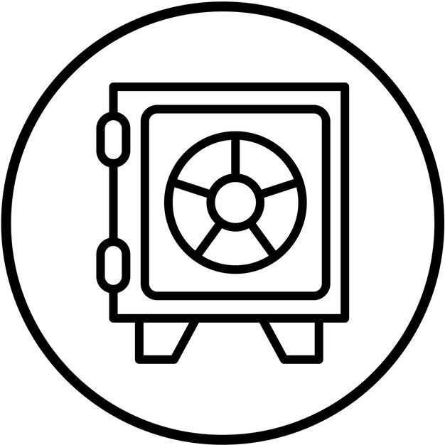 Estilo del icono de la bóveda de diseño vectorial