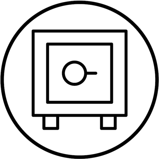 Estilo del icono de la bóveda de diseño vectorial