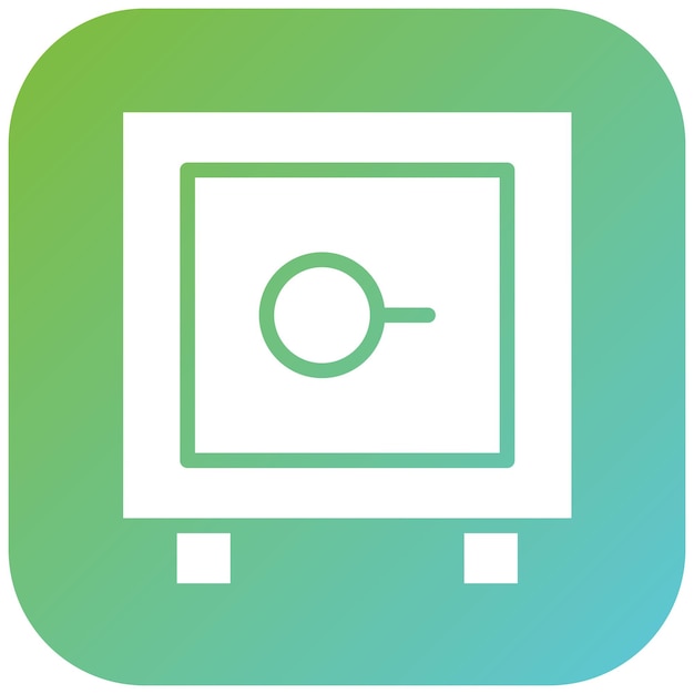 Estilo del icono de la bóveda de diseño vectorial