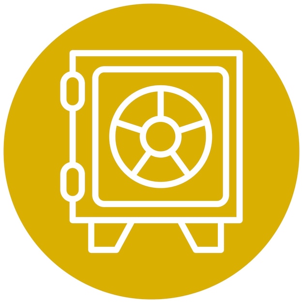 Estilo del icono de la bóveda de diseño vectorial