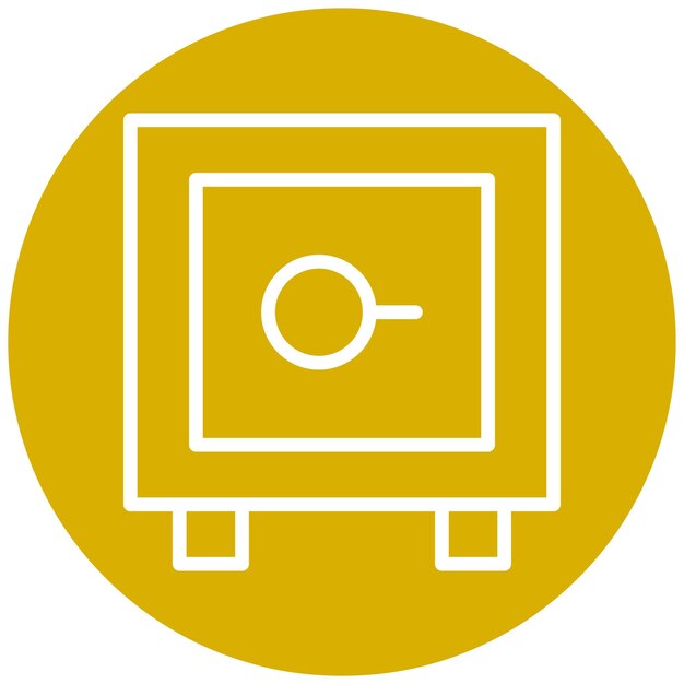 Estilo del icono de la bóveda de diseño vectorial