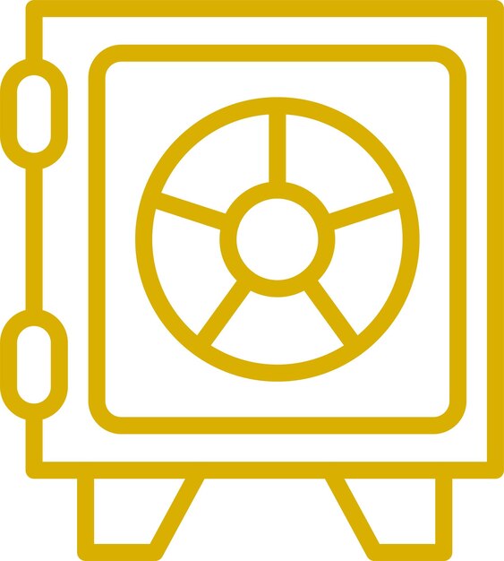 Estilo del icono de la bóveda de diseño vectorial