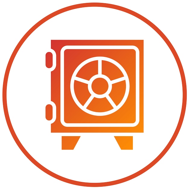 Estilo del icono de la bóveda de diseño vectorial