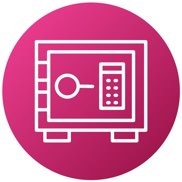 Estilo del icono de la bóveda de diseño vectorial