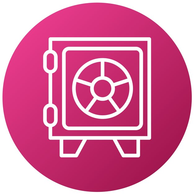Estilo del icono de la bóveda de diseño vectorial