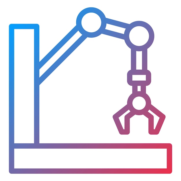 Estilo del icono del brazo del robot