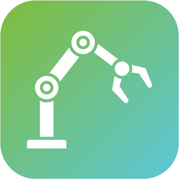 Estilo del icono del brazo robótico de diseño vectorial