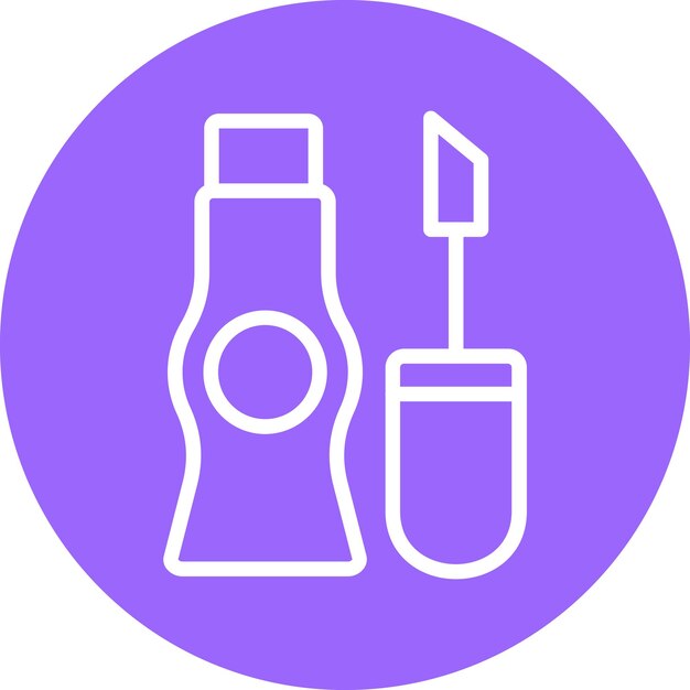 Estilo del icono del brillo de los labios