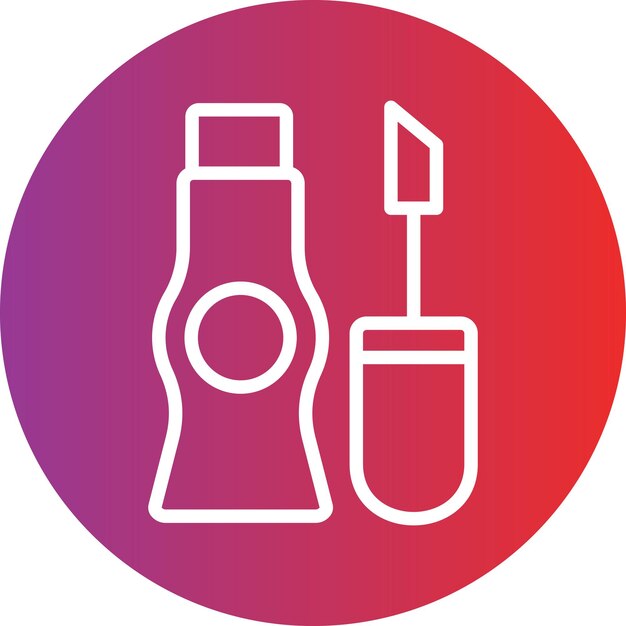 Estilo del icono del brillo de los labios