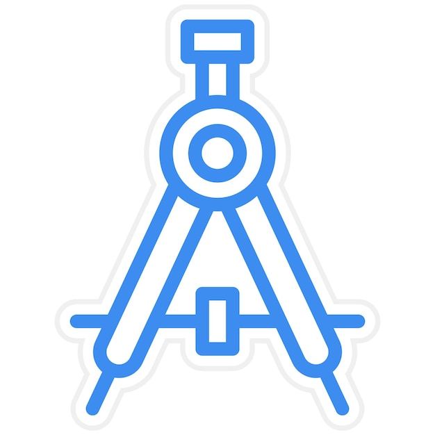 Estilo del icono de la brújula de diseño vectorial