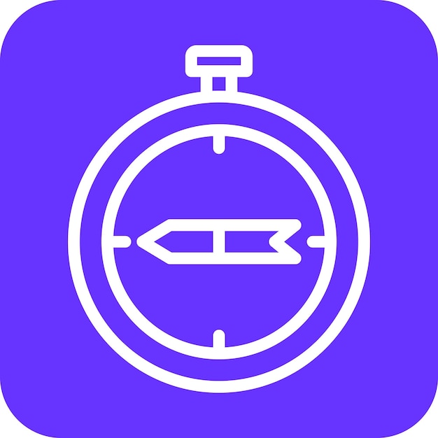Estilo del icono de la brújula de diseño vectorial