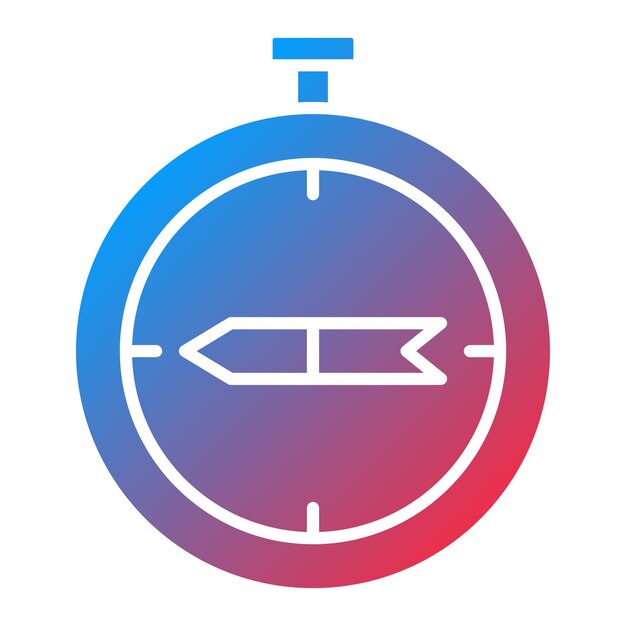 Estilo del icono de la brújula de diseño vectorial