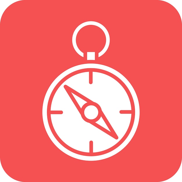 Estilo del icono de la brújula de diseño vectorial