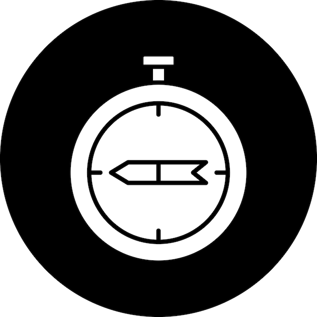 Estilo del icono de la brújula de diseño vectorial
