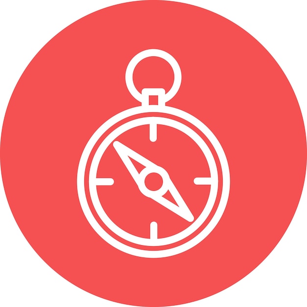 Estilo del icono de la brújula de diseño vectorial