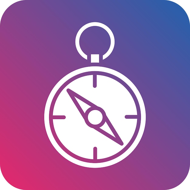 Estilo del icono de la brújula de diseño vectorial