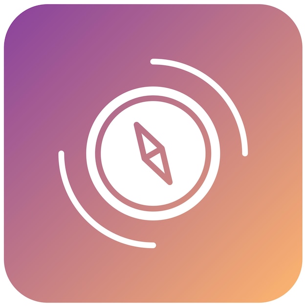 Estilo del icono de la brújula de diseño vectorial
