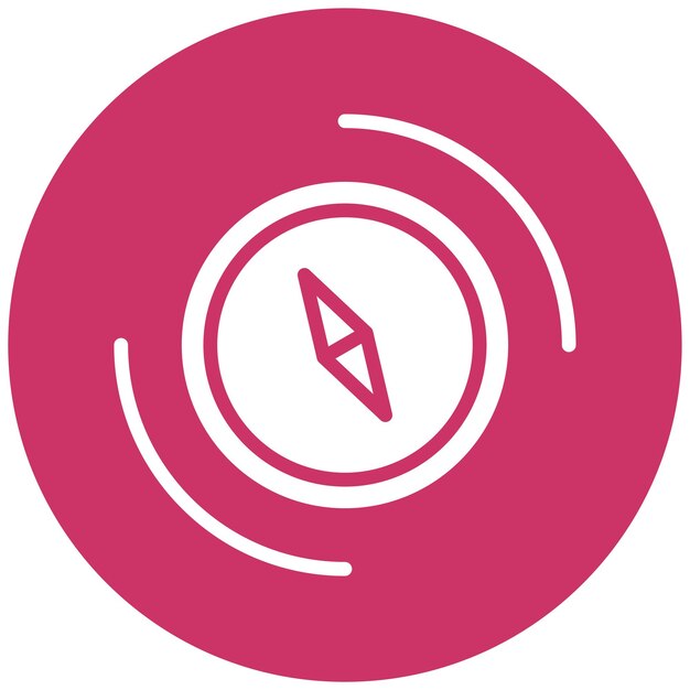 Estilo del icono de la brújula de diseño vectorial