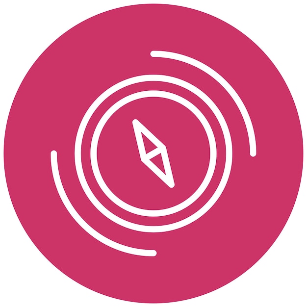 Estilo del icono de la brújula de diseño vectorial