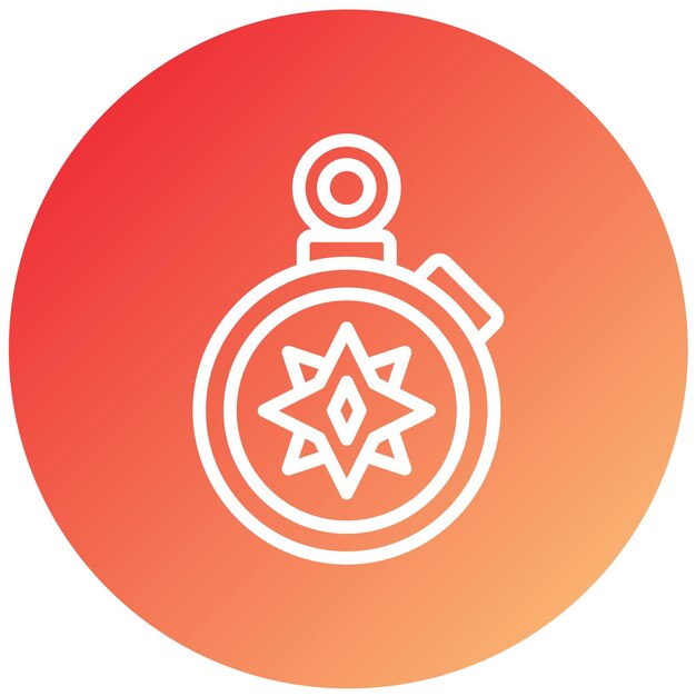 Estilo del icono de la brújula de diseño vectorial