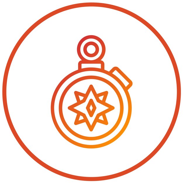 Estilo del icono de la brújula de diseño vectorial