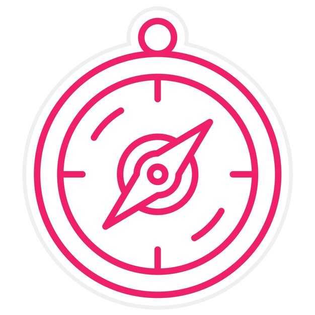 Estilo del icono de la brújula de diseño vectorial