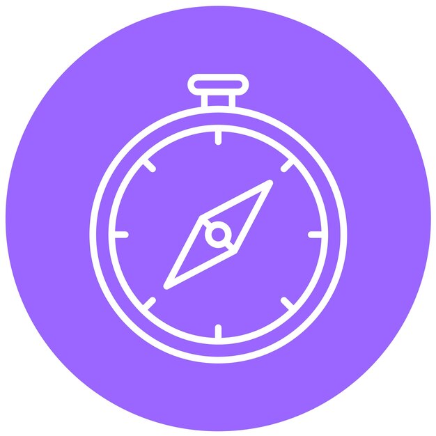 Estilo del icono de la brújula de diseño vectorial