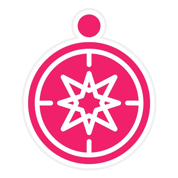 Estilo del icono de la brújula de diseño vectorial