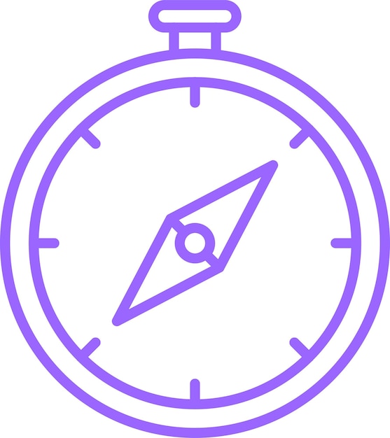 Estilo del icono de la brújula de diseño vectorial