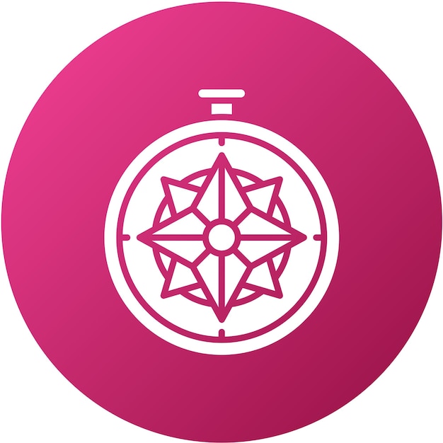 Estilo del icono de la brújula de diseño vectorial