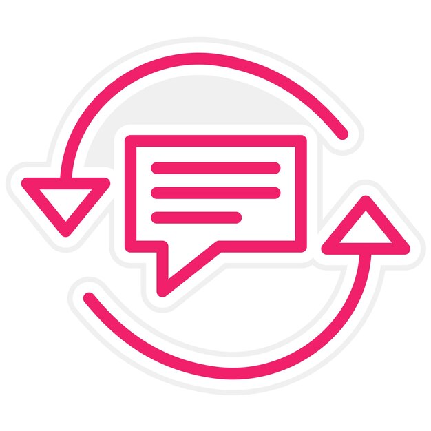 Estilo del icono del bucle de retroalimentación del diseño vectorial