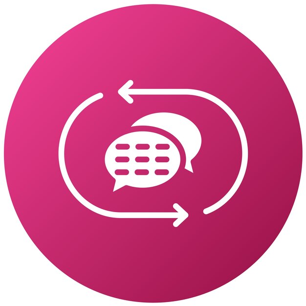 Estilo del icono del bucle de retroalimentación del diseño vectorial