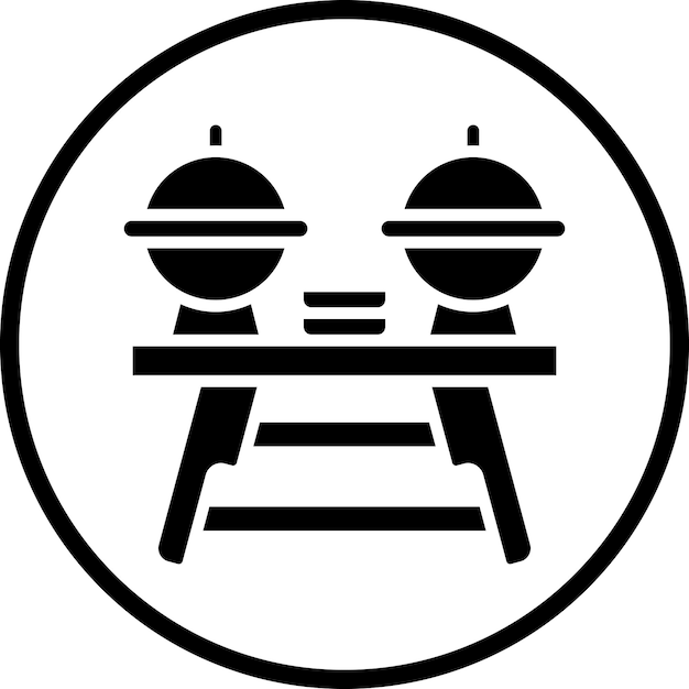 Estilo de icono de buffet de diseño vectorial