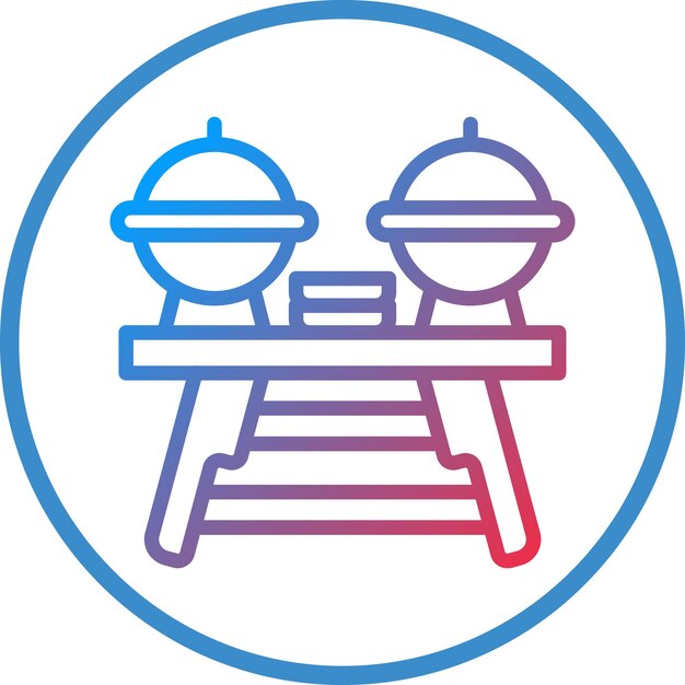 Estilo de icono de buffet de diseño vectorial