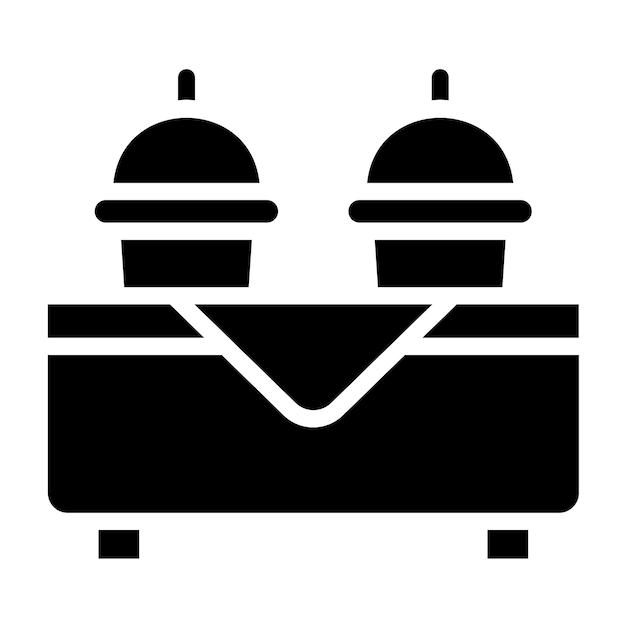 Estilo de icono de buffet de diseño vectorial