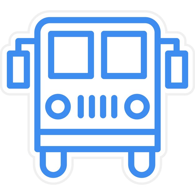 Estilo del icono del bus de diseño vectorial