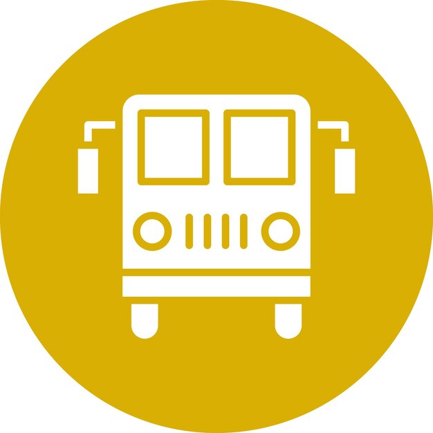 Estilo del icono del bus de diseño vectorial