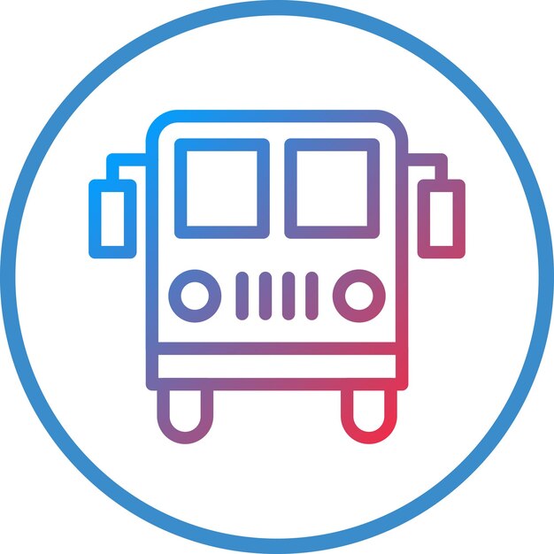 Estilo del icono del bus de diseño vectorial