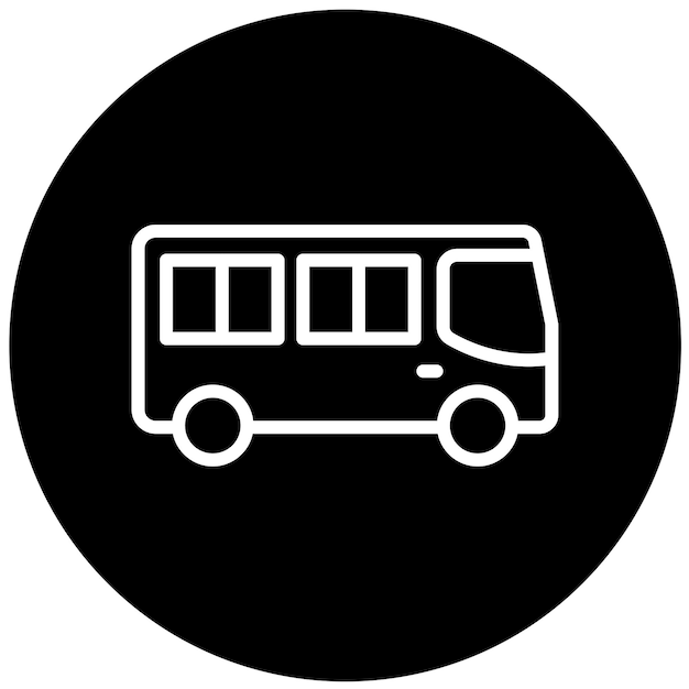 Estilo del icono del bus de diseño vectorial