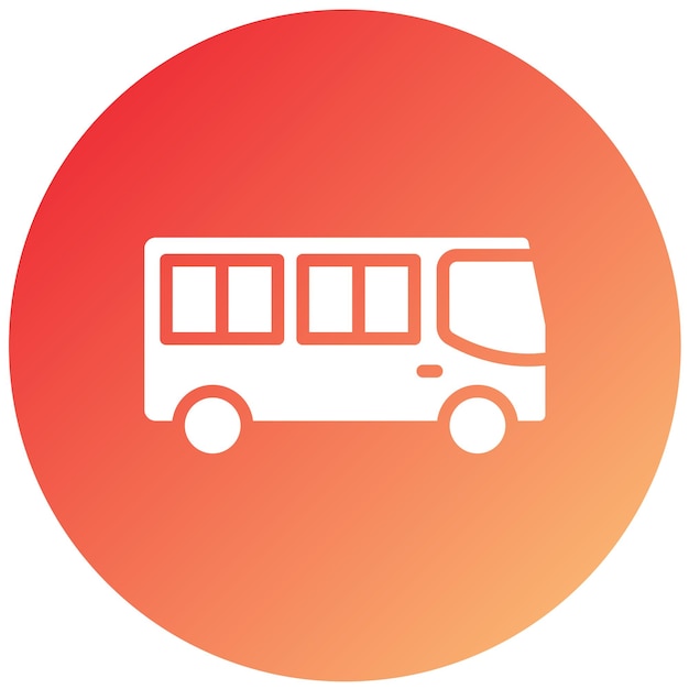 Estilo del icono del bus de diseño vectorial