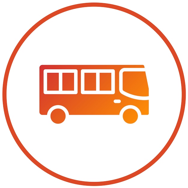 Estilo del icono del bus de diseño vectorial