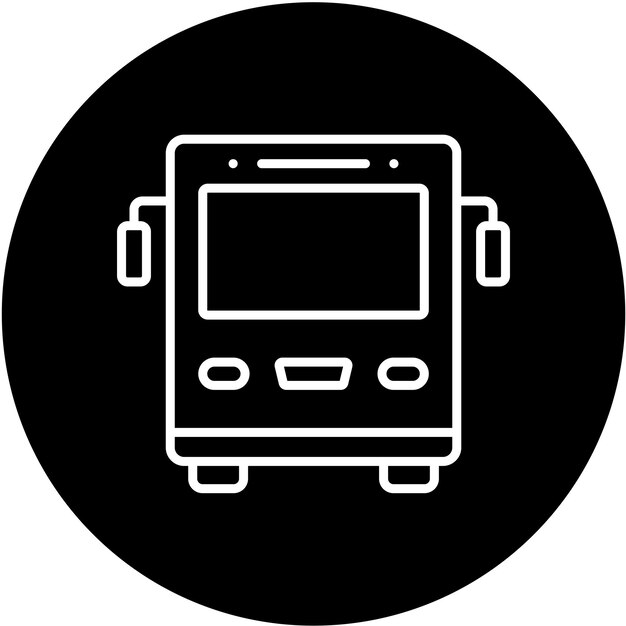Estilo del icono del bus de diseño vectorial