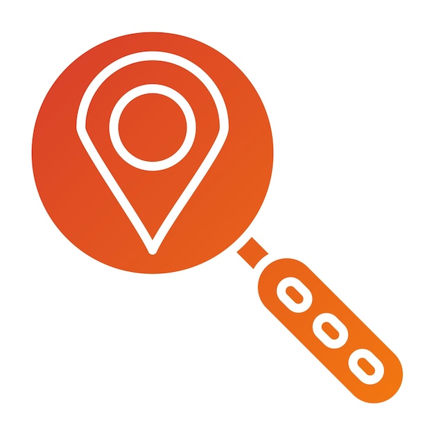 Estilo del icono del buscador de ubicaciones de diseño vectorial