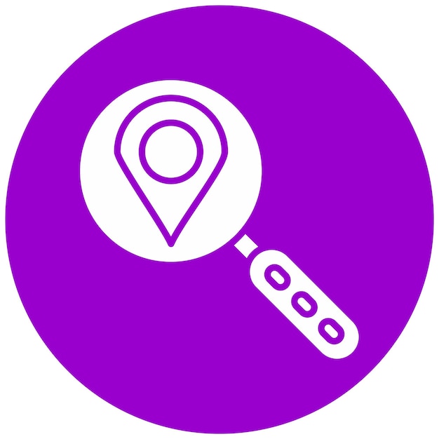 Estilo del icono del buscador de ubicaciones de diseño vectorial