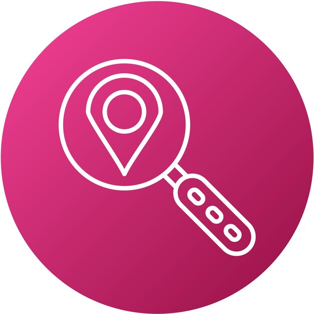 Estilo del icono del buscador de ubicaciones de diseño vectorial