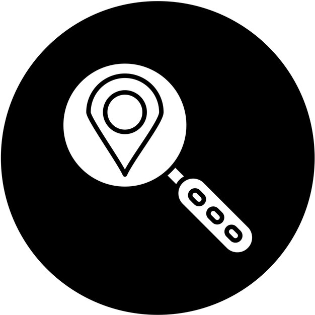 Estilo del icono del buscador de ubicaciones de diseño vectorial