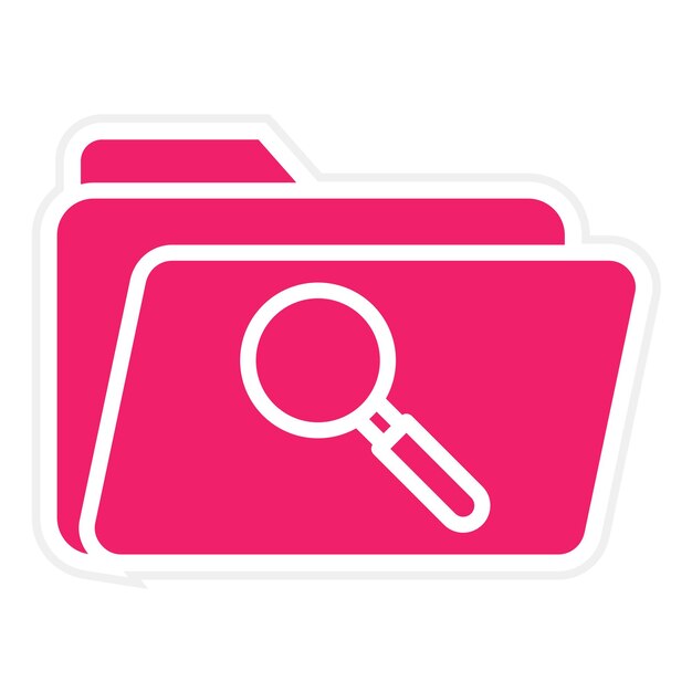 Estilo del icono de búsqueda de la carpeta de diseño vectorial